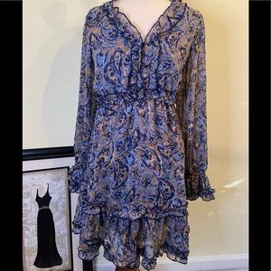 BTFL-Life Nordstrom Dress Midi Size S Floral Ruffles